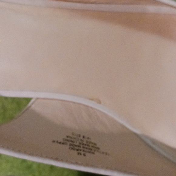 NWOT Nine West ROXII Champagne Lace Open Toe 1" Platform 4" Heels Sz 9M - Picture 15 of 16